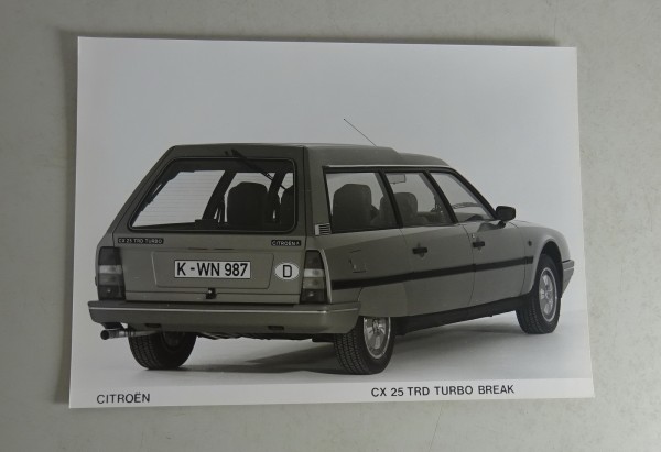 Pressefoto original Citroen CX25TRD Turbo Break Heckansicht Seitlich