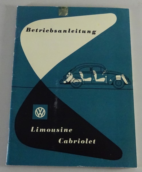 Betriebsanleitung / Handbuch VW Käfer Ovali 1200 incl. Cabrio Stand 12/1954