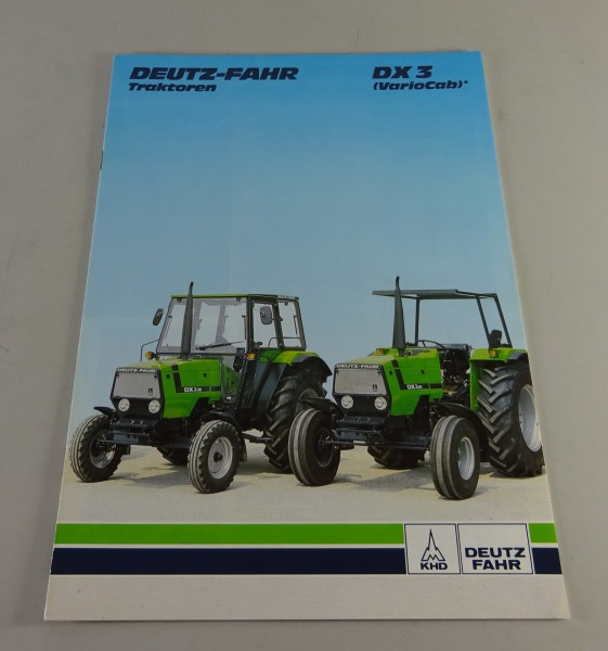 Prospekt / Broschüre Deutz-Fahr Traktoren DX 3 (VarioCab) Stand 02/1992