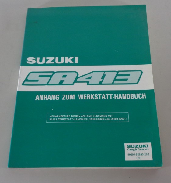 Werkstatthandbuch Reparaturanleitung Suzuki Swift AA SA413 Stand 06/1986