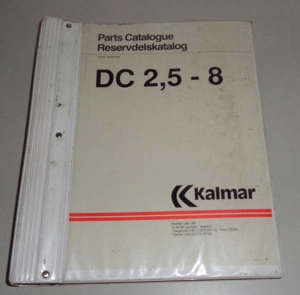 Parts Catalogue Forklift Kalmar DC 2,5 - 8 Stand 1991