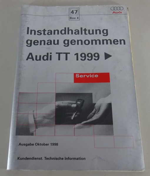 Werkstatthandbuch Instandhaltung genau genommen Audi TT Cabrio, Coupé Typ 8N ´99