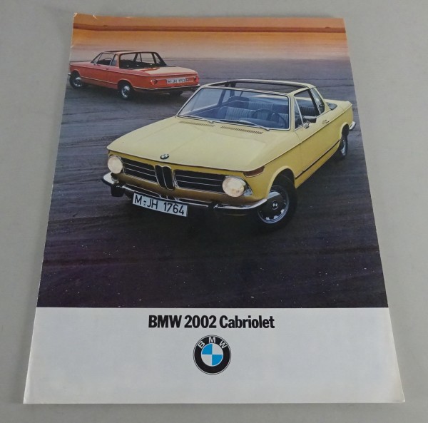 Prospekt / Broschüre BMW 2002 Cabriolet Stand 11/1971