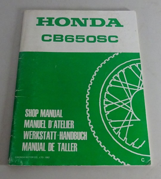 Werkstatthandbuch Nachtrag Honda CB 650 SC Stand 1982