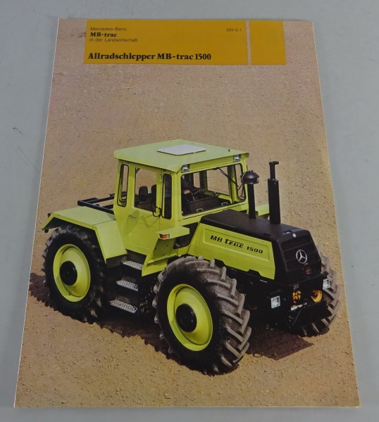 Prospekt / Broschüre Mercedes-Benz Allradschlepper MB-trac 1500 Stand 09/1980