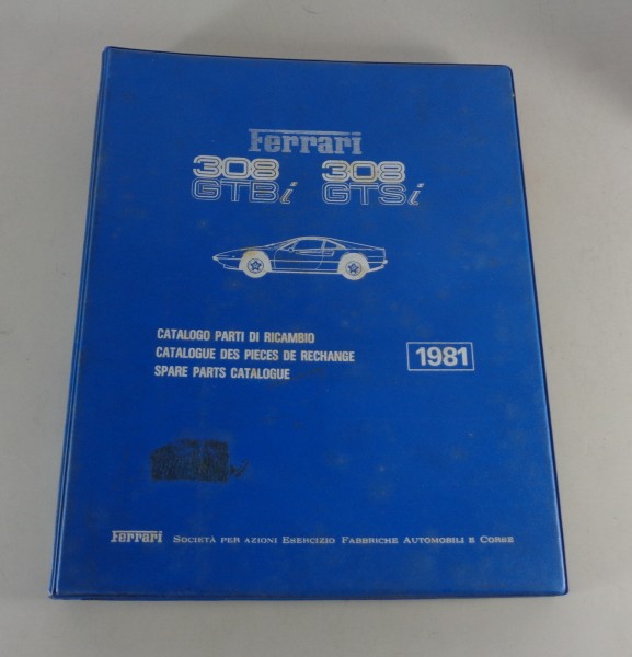 Teilekatalog / Spare Parts List Ferrari 308 GTBi + GTSi Stand 03/1981