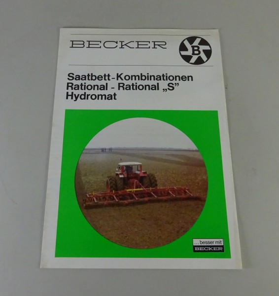 Prospekt / Broschüre Becker Eggen Rational / Rational S / Hydromat