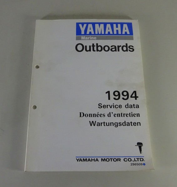 Wartungsdaten Yamaha Außenbordmotoren 2B - L250AETO '94 Stand 07/1993