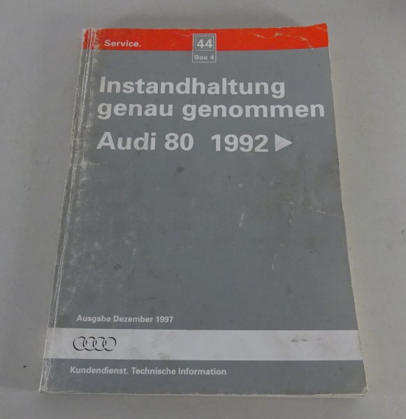 Werkstatthandbuch Instandhaltung genau genommen Audi 80 ab 1992