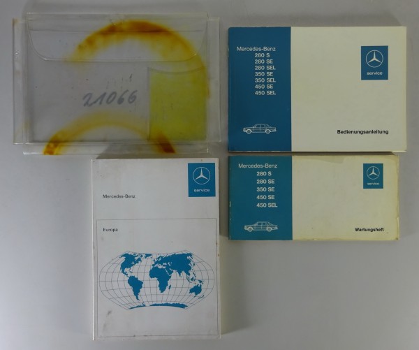 Bordmappe + Betriebsanleitung Mercedes-Benz W116 S-Klasse 280 S - 450 SEL 1974