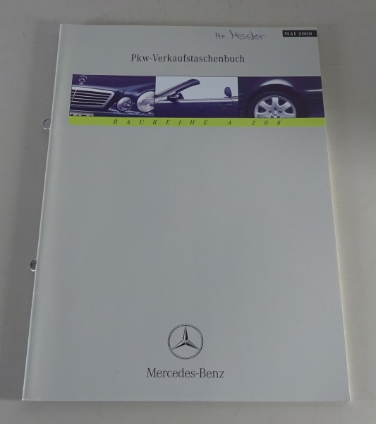 Verkaufstaschenbuch Mercedes-Benz CLK Cabrio A208 Stand 05/2000