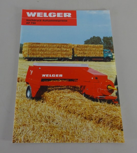 Prospekt / Broschüre Welger Hochdruck-Aufsammelpresse AP 730 Stand 09/1994