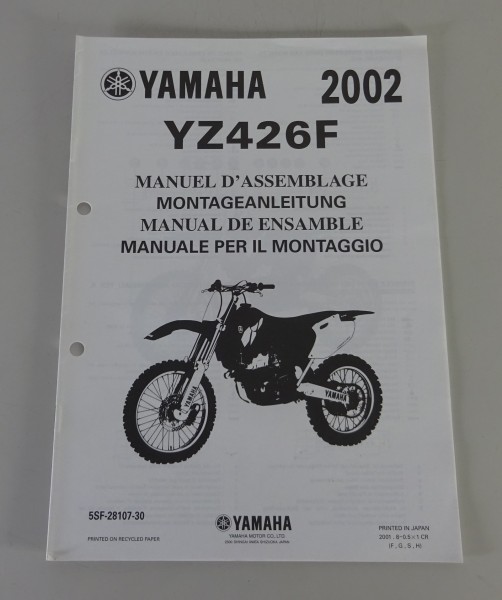 Montageanleitung / Notice D´Assemblage Yamaha YZ 426 F von 2002