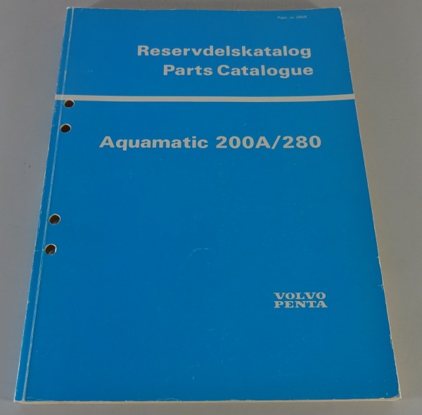 Parts Catalog / Reservdelskatalog Volvo Penta Aquamatic 200A/280 ENG 07/1965