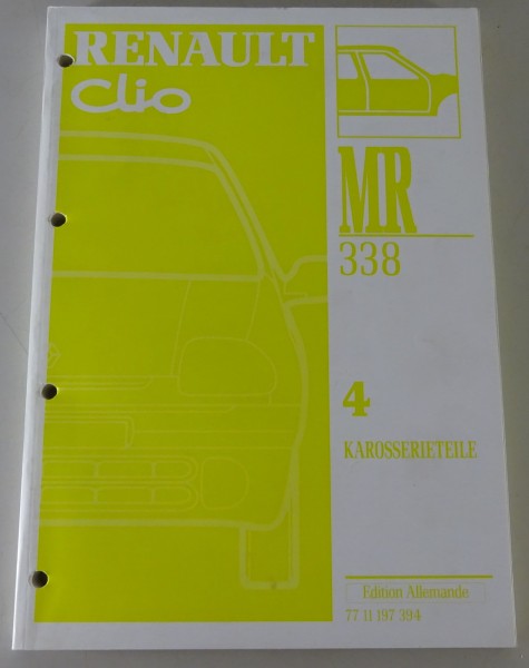 Werkstatthandbuch / Reparaturanleitung Renault Clio Karosserieteile Stand 1997