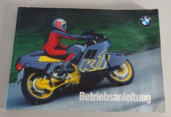 Betriebsanleitung / Handbuch BMW Motorrad K1 mit 100 PS Stand 03/1989