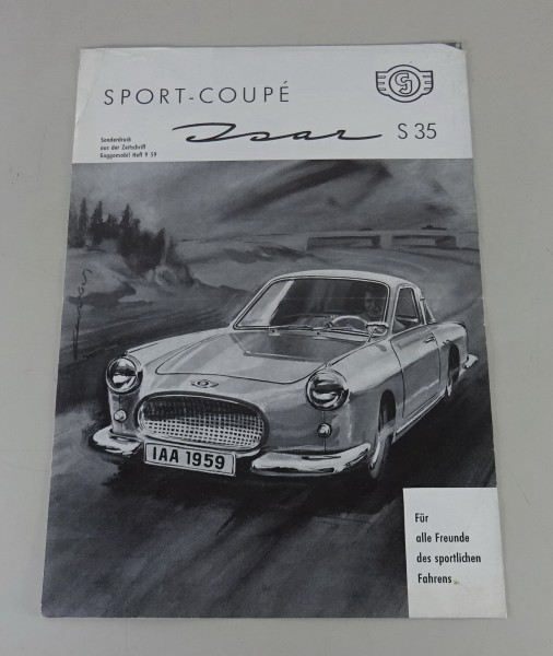 Prospekt / Bericht Glas Isar S 35 Sport-Coupé Stand 08/1959