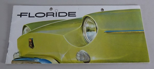 Prospekt Renault Floride 850ccm / 36PS Stand ca. 1960 / 1961
