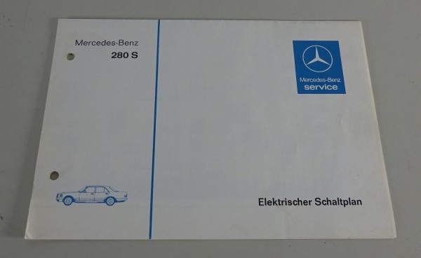 Elektrischer Schaltplan Mercedes S-Klasse W126 280 S Vergaser von 05/1980