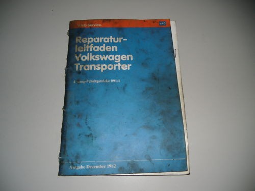Werkstatthandbuch 4 Gang Schalt Getriebe VW Transporter T3 12/1982