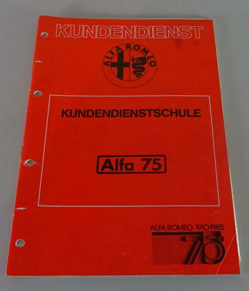 Schulungsunterlage Alfa Romeo Alfa 75 Motor Fahrgestell Karosserie Elektrik usw.