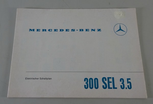 Elektrischer Schaltplan Mercedes-Benz 300 SEL 3.5 W109 Stand 09/1970