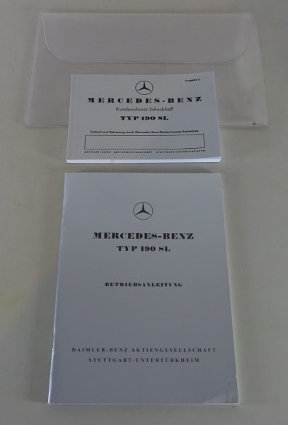 Bordmappe + Betriebsanleitung Mercedes-Benz Typ 190 SL R121 Ausgabe 08/1956