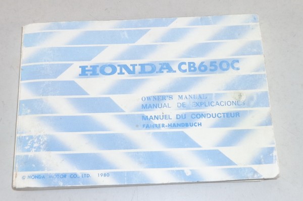 Betriebsanleitung / Owner´s Manual Honda CB 650C Stand 1980