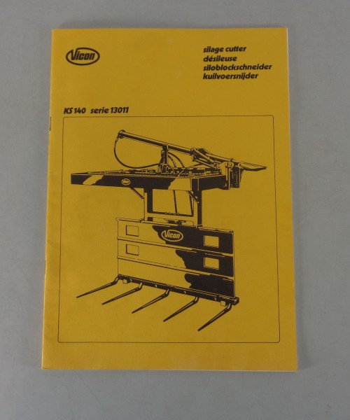 Teilekatalog Vicon Siloblockschneider KS 140 Serie 13011