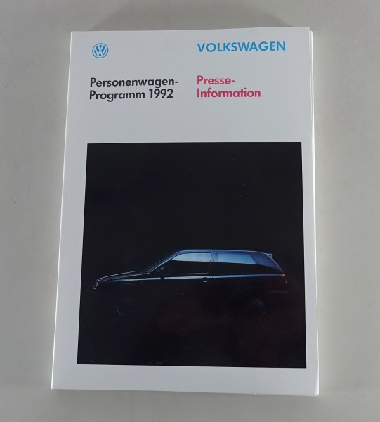 Pressemappe VW Golf 1 Cabrio / Scirocco II 53b / Corrado / Polo 86c von 03/1992