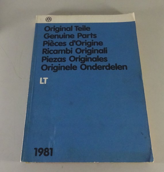 Bildkatalog / Teilekatalog VW LT 28 / 31 / 35 1. Generation Ausgabe 1981