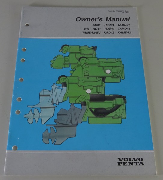 Betriebsanleitung Volvo Penta Bootsmotor AD31 bis KAMD42 Englisch Stand 05/1995