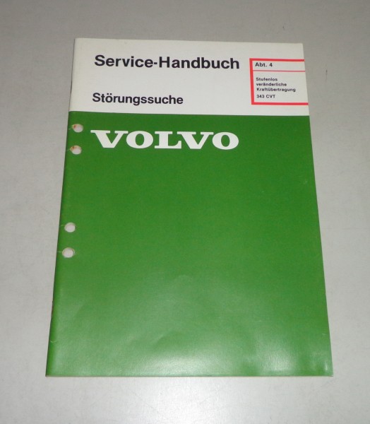 Werkstatthandbuch Volvo Stufenlos veränderliche Kraftübertragung 343 CVT