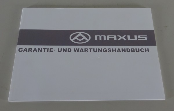 Scheckheft / Wartungsnachweis blanko Maxus Transporter DV90 Ausgabe 2022