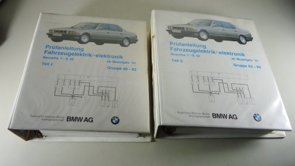 Werkstatthandbuch Elektrik / Schaltpläne BMW 7er E32 730, 735, 750i/L Mdj. 1991