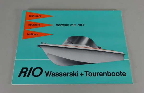 Prospektmappe / Broschüre RIO Tourenboote Sancho + Nova Stand 1968