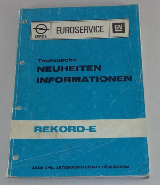 Technische Informationen Opel Rekord E Stand 08/1977