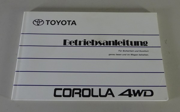 Betriebsanleitung / Handbuch Toyota Corolla 4WD Stand 1993
