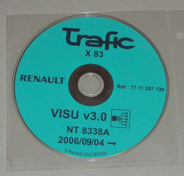 Werkstatthandbuch Elektrik / Schaltpläne auf DVD Renault Trafic X83 - 09/2006