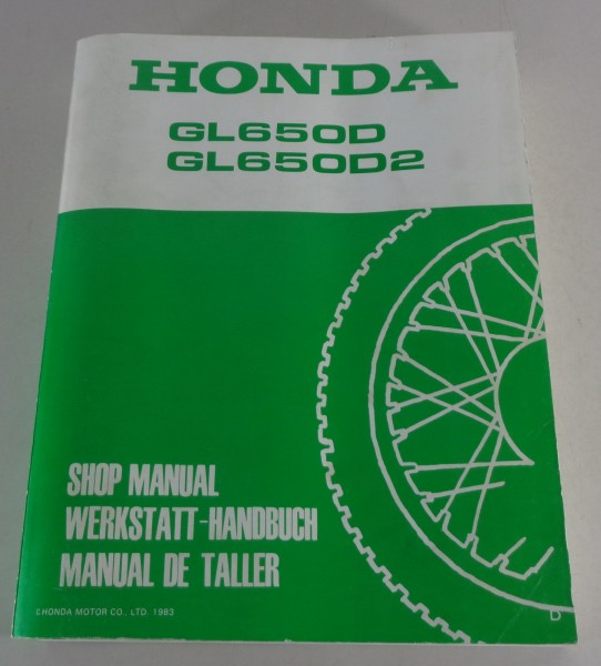 Werkstatthandbuch Honda GL 650 D / GL 650 D2 Silver Wing Stand 1983
