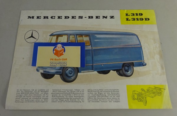 Prospektblatt Mercedes-Benz L 319 + L 319 D Transporter Stand 02/1959
