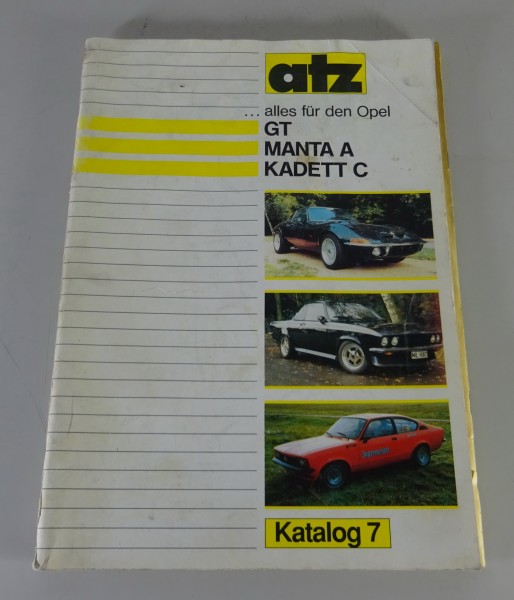 Teilekatalog ATZ Zubehör für Opel GT / Manta A / Kadett C