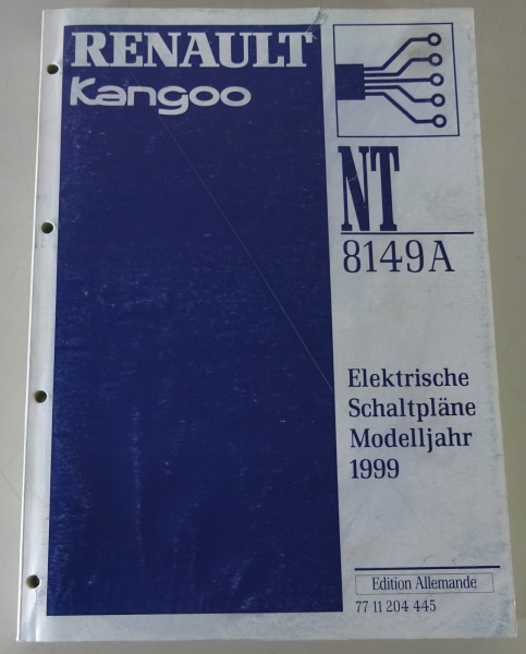 Werkstatthandbuch Elektrik / Elektrische Schaltpläne Renault Kangoo von 1999