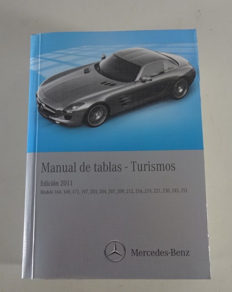 Manual de tablas Mercedes W164 203 204 207 209 212 216 R197 171 230 desde 2011