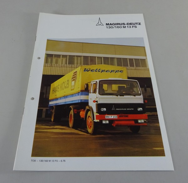 Prospekt Magirus-Deutz LKW 130/160 M 13 FS Frontlenker-Zugmaschine Stand 06/1975