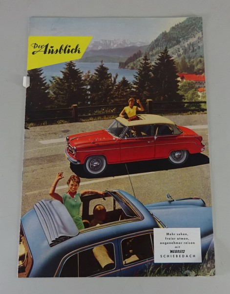 Prospekt / Broschüre Webasto Schiebedach / Faltdach Stand 1959