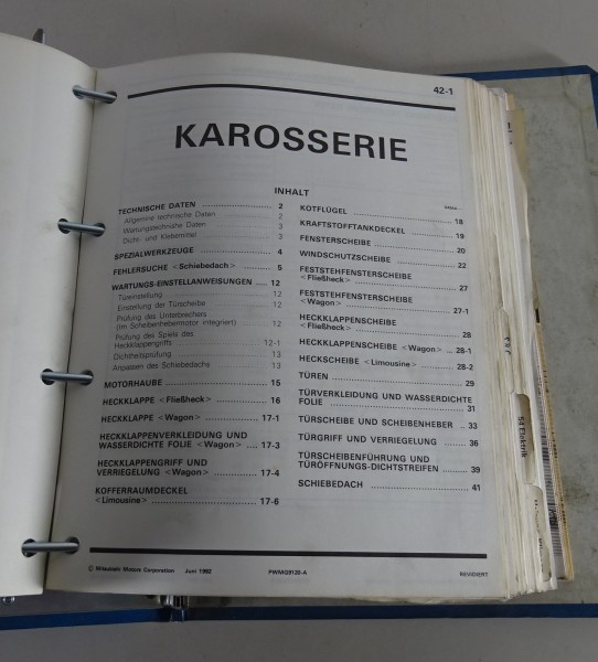 Werkstatthandbuch / Reparaturanleitung Mitsubishi Colt + Lancer Typ CJ0 ab 1993