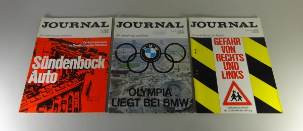 Magazin - BMW Journal 3 Hefte u. a. mit BMW Alpina 2002 / E9 / E3 '07-12/1971