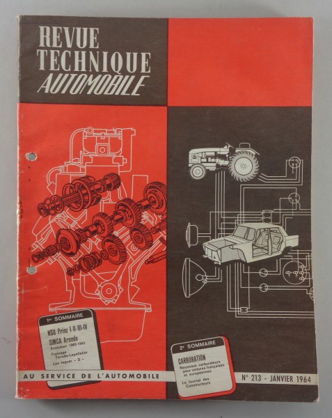Reparaturanleitung Revue Technique NSU Prinz + Simca Aronde 01/1964
