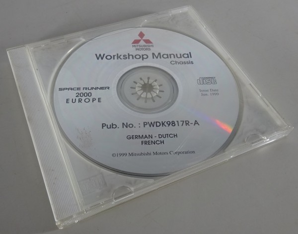 Werkstatthandbuch auf CD Mitsubishi Space Runner Baujahr 2000 von 06/1999